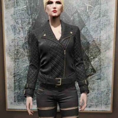 GTA 6 Women's QUILTED LEATHER JACKET