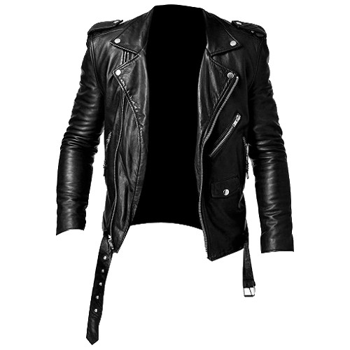 Mens Asymmetrical Slim Fit Fashion Cafe Racer Distressed Real Leather Motorcycle Jacket