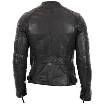 Men's Slim Fit Distressed Leather Jacket motorcycle Leather Jacket