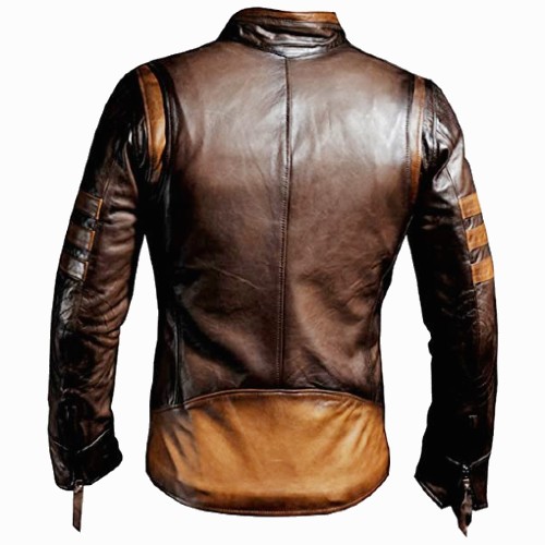 VearFit X-Men Wolverine Superhero Real Brown Leather Jacket