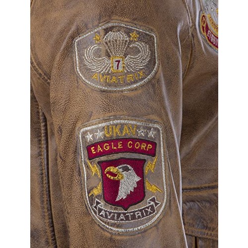 aviatrix men real leather aviator pilot bomber jacket jwr3