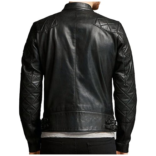 cuir craft mens david beckham black real leather jackets vintage slim fit