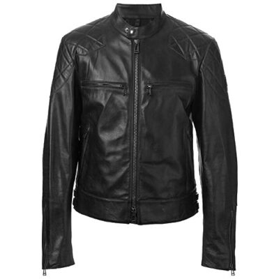 cuir craft mens david beckham black real leather jackets vintage slim fit