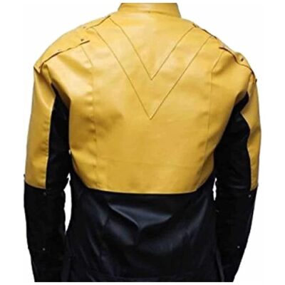 Men's Fashion Reverse Flash Leather Jacket Multicolored