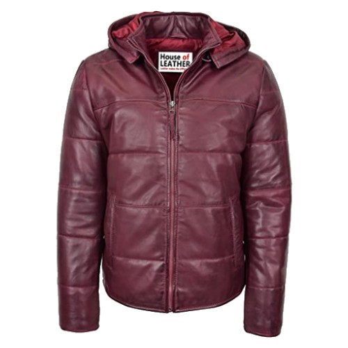 men leather puffer jacket detachable hoodie styles rory