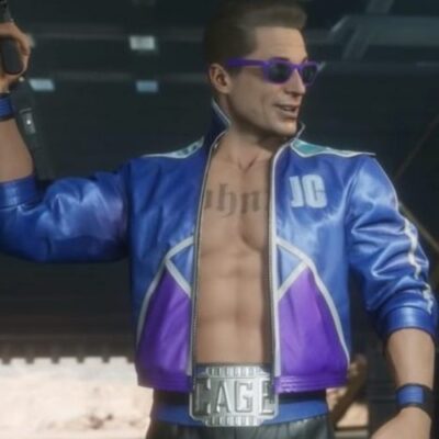 mortal kombat 11 johnny cage leather jacket