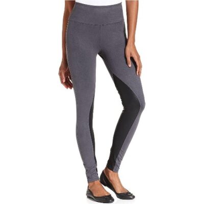 Star Power by Spanx Wide Waistband Faux Suede Leggings Backdrop Black