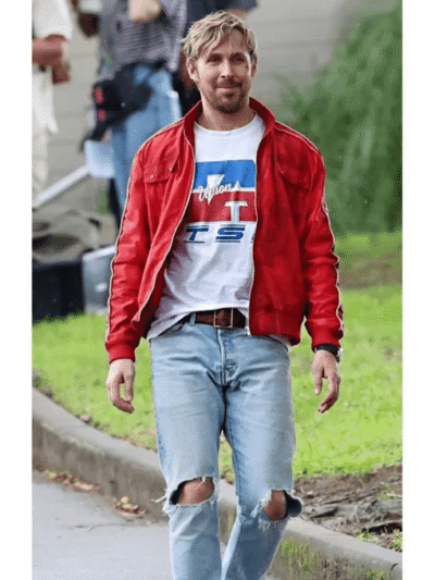 The Fall Guy Ryan Gosling Red Leather Jacket