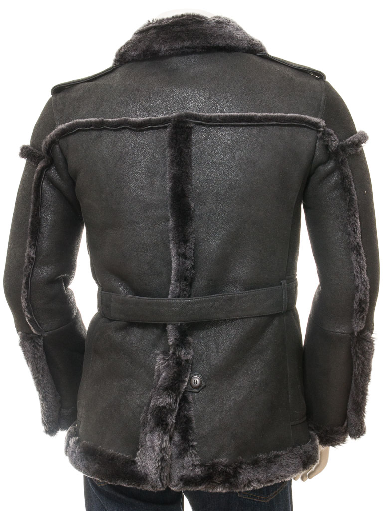 Men’s Shearling Black Coat