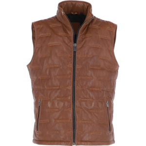 Cognac Men’s Leather Gilet