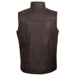 Men's Brown Sheepskin Leather Gilet