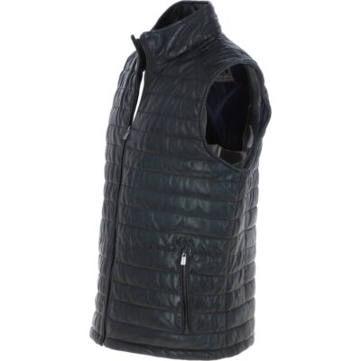 Men’s Charcoal Leather Vest