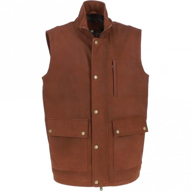 Men's Rust Leather Gilet