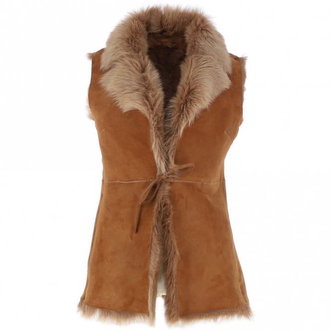 Women's Fitted Nubuck Leather Gilet