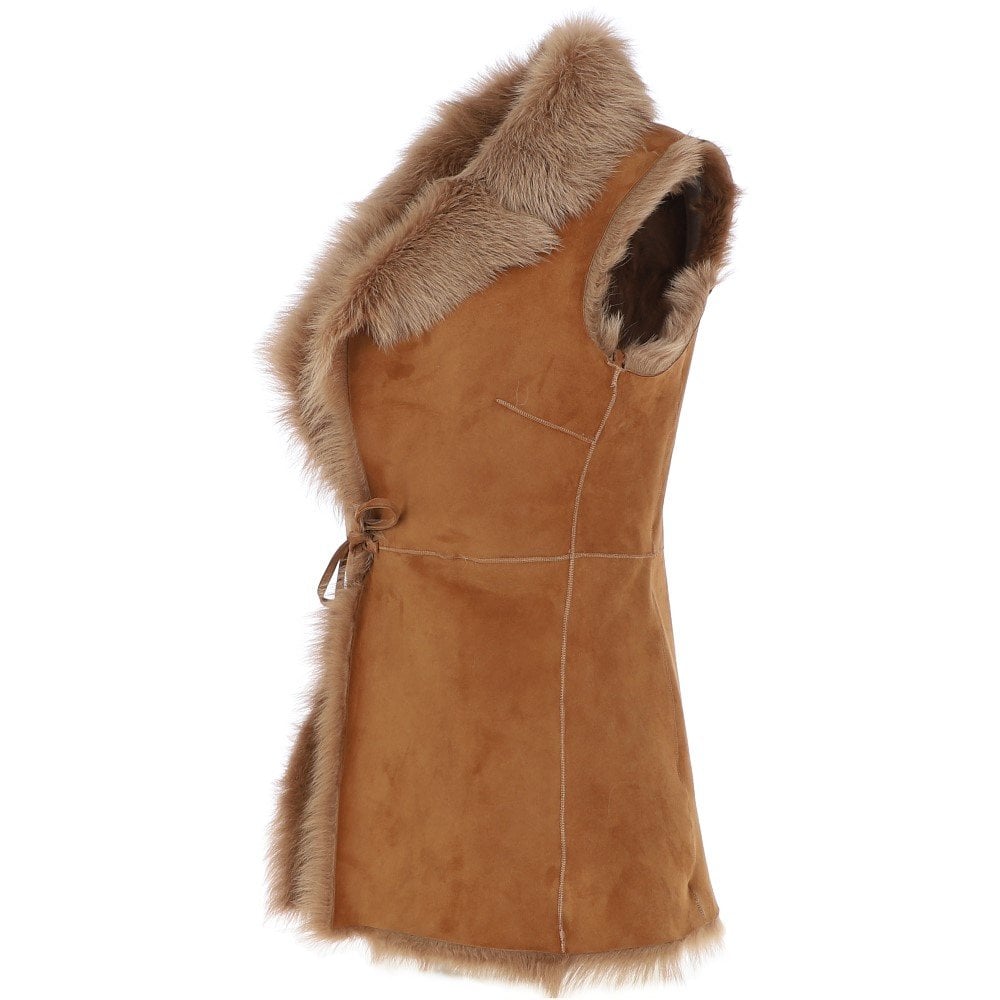 Women's Fitted Nubuck Leather Gilet
