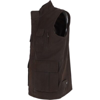 Eight Pocket Brown Leather Gilet