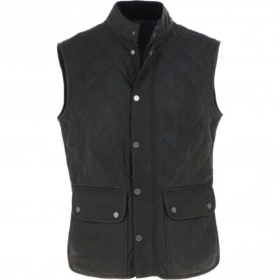 Diamond Quilted Slim Fit Leather Gilet