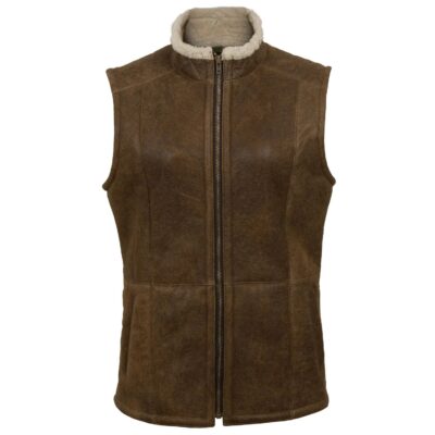 Gilly Antique Vintage Sheepskin Gilet