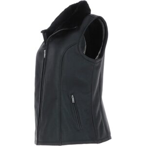 Sheepskin Black Leather Gilet