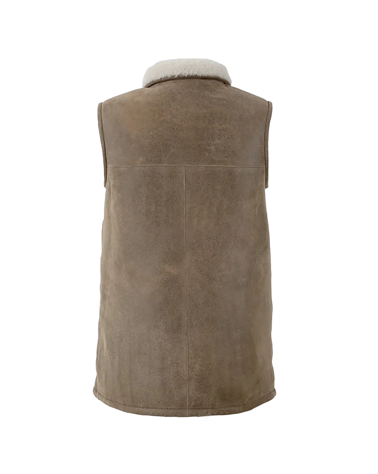 Soft Peach Sheepskin Leather Gilet