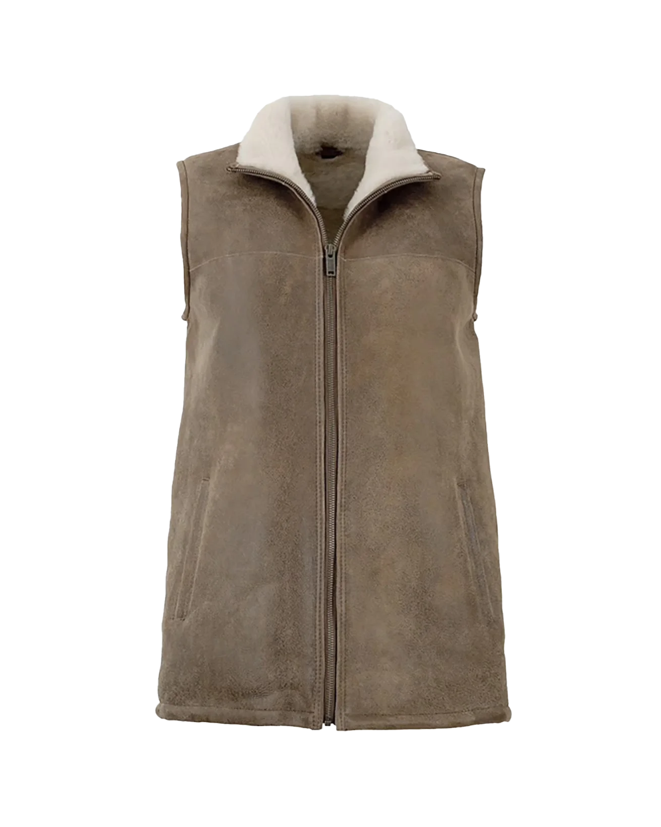 Soft Peach Sheepskin Leather Gilet