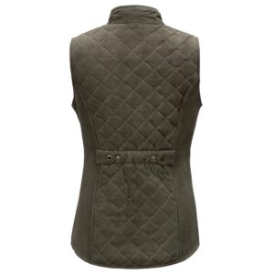 Women’s Green Suede Leather Gilet
