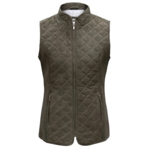 Women’s Green Suede Leather Gilet