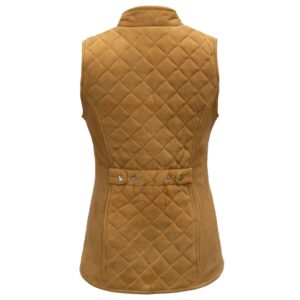 Women's Yellow Suede Leather Gilet