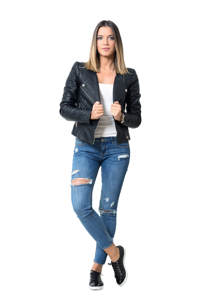 Women’s Hooded Black Leather Jacket - Real Leather Garments