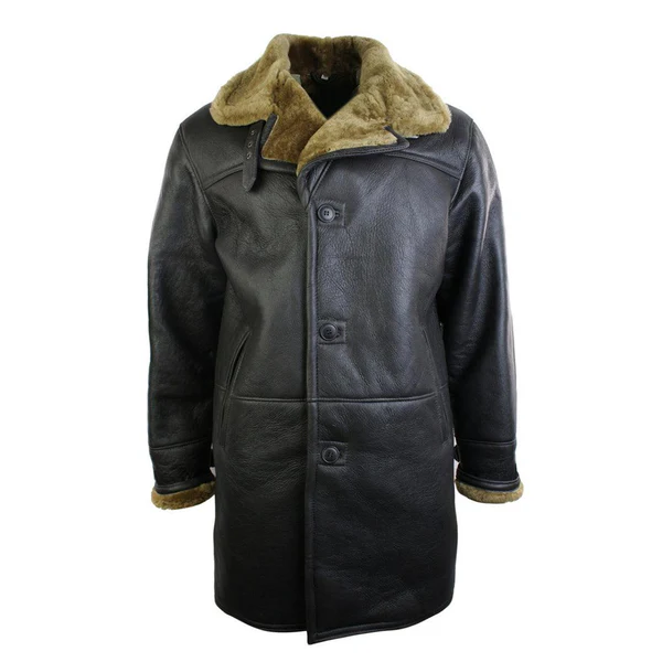 Men’s 34 Classic Ginger Brown Duffle Sheepskin Jacket