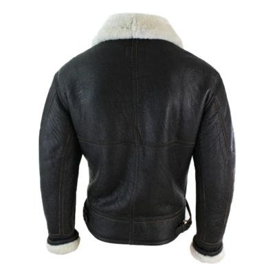 Men's B3 Brown Cream Shearling Pilot Jacket