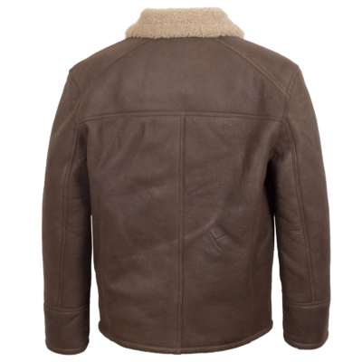 Men’s Brown Beige Rust Sheepskin Jacket