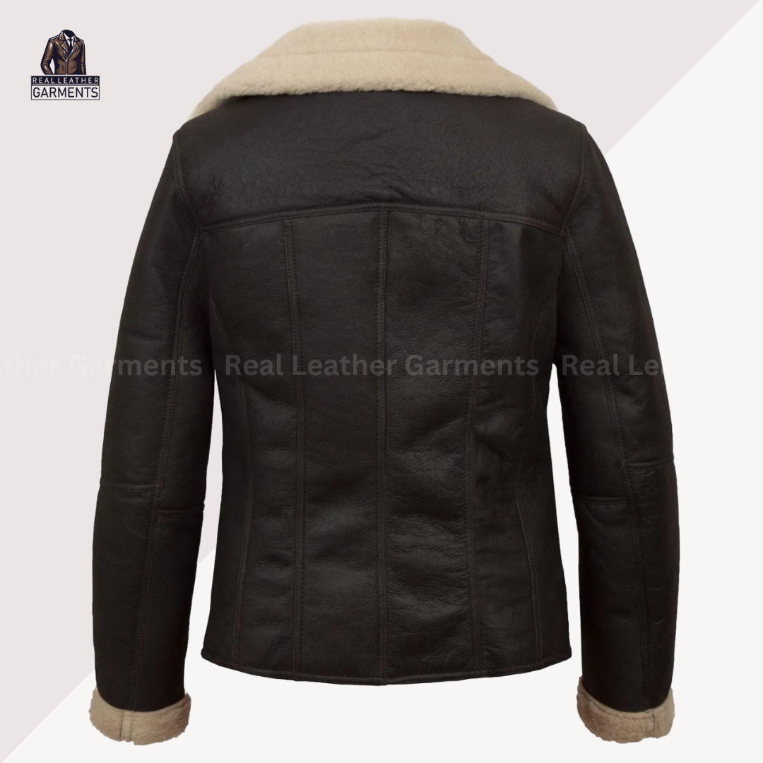 Women Sheepskin Flying Jacket - Real Leather Garments