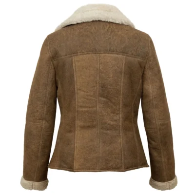 Women Vintage Sheepskin Flying Jacket