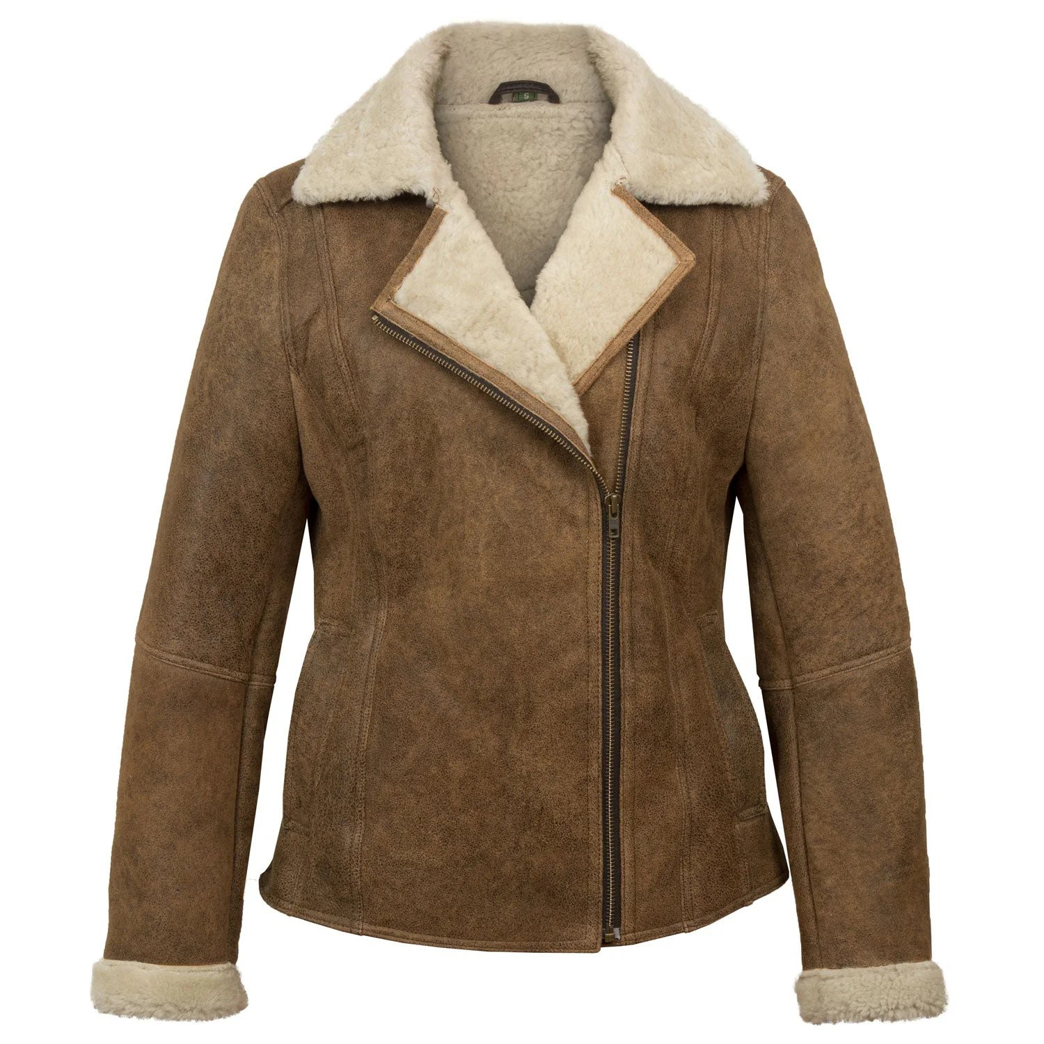 Women Vintage Sheepskin Flying Jacket