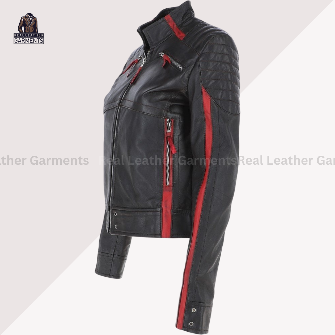 Women's Handcrafted Biker Leather Jacket