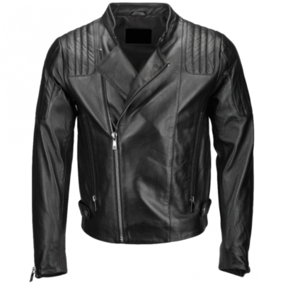 Men Vegetable Tanned Black Leather Jacket