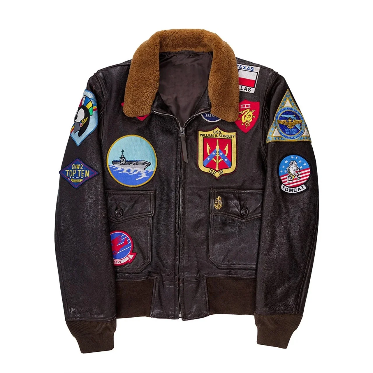 Top Gun bomber Leather Jacket