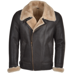 Ivan Brown Sheepskin Flying Jacket