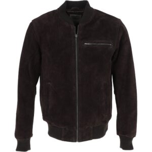 Jacks Hill Brown Suede Bomber Jacket