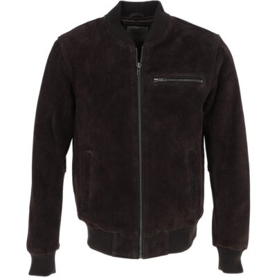 Jacks Hill Brown Suede Bomber Jacket
