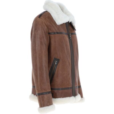 Luxury Antique Mens Shearling Pilot Jacket