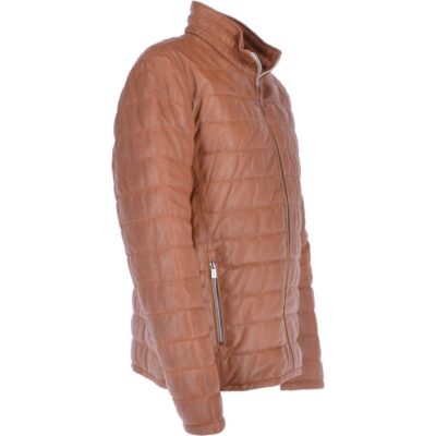 Massimo Cognac Trapper Leather Jacket