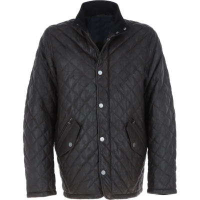 Men’s Quilted Brown Leather Jacket