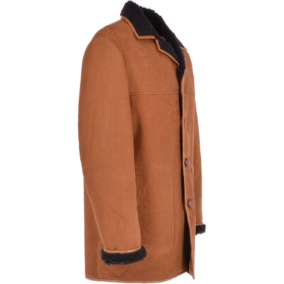 Men's Whisky-black Classic Sheepskin Coat