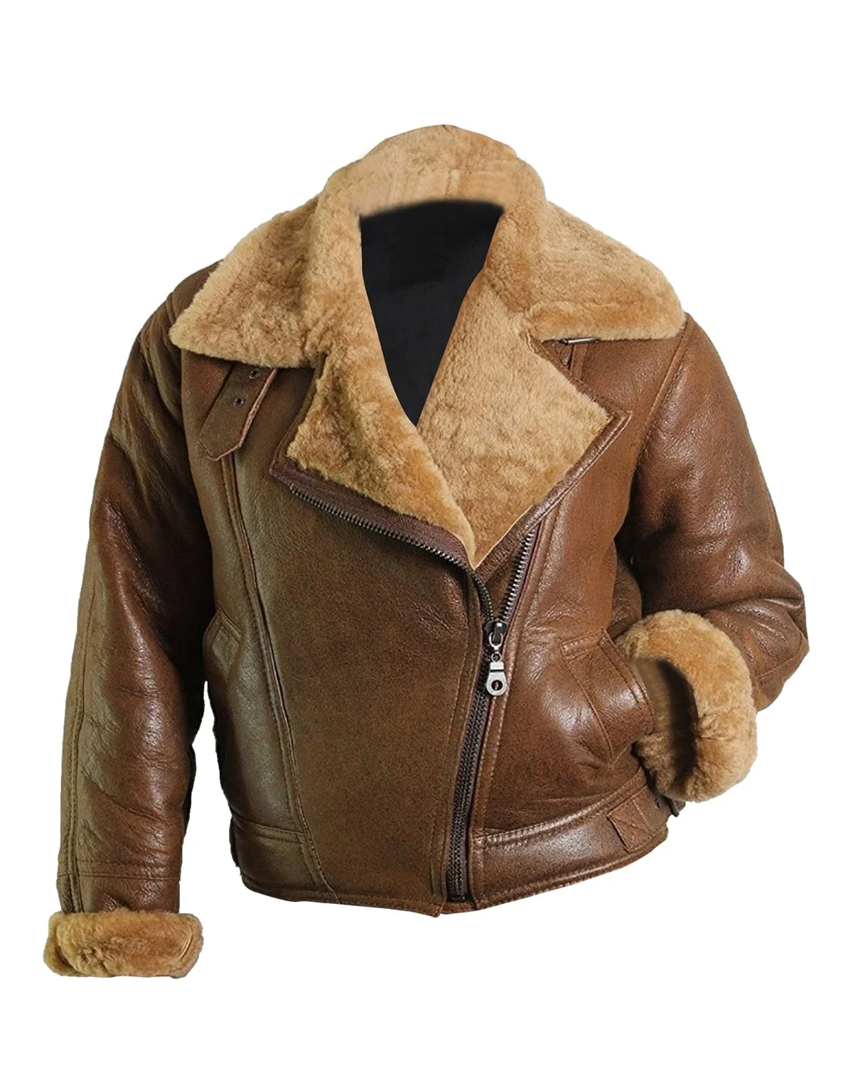 Dianna Brown Aviator Bomber Leather Jacket