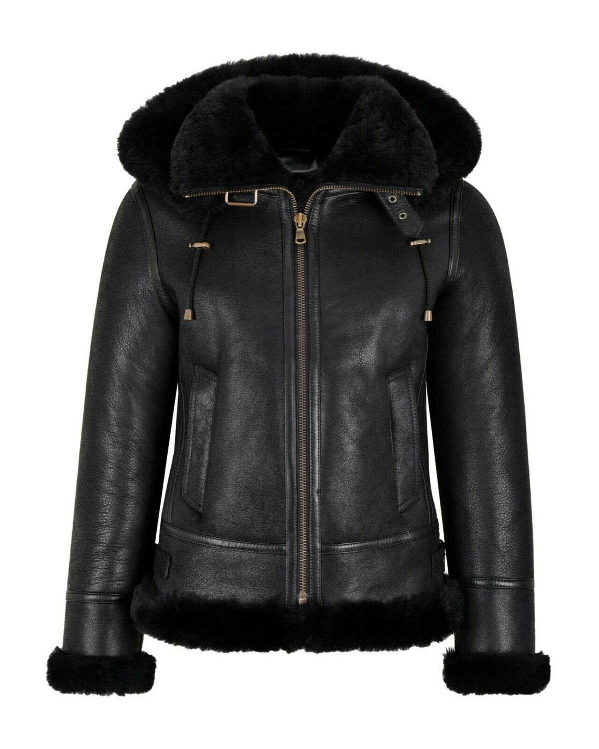 Grace B3 Shearling Bomber Leather Jacket