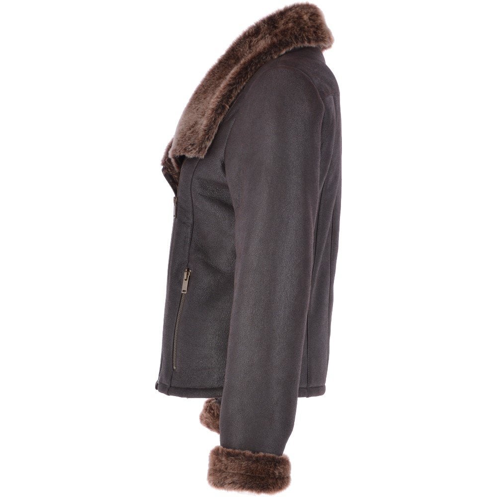 Imelda Women's Tobacco Sheepskin Jacket