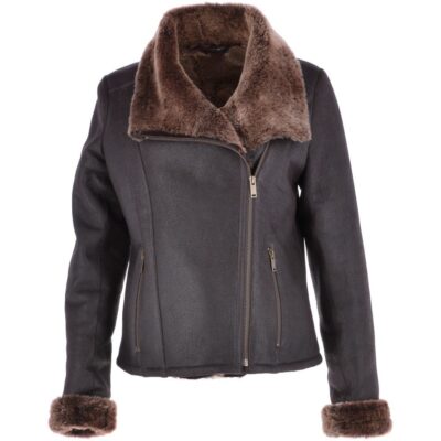 Imelda Women's Tobacco Sheepskin Jacket