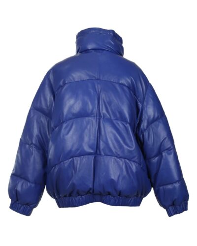 Keira Oversized Blue Puffer Bomber Jacket